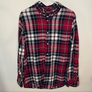 Mens Chaps plaid Button Up shirt size medium
